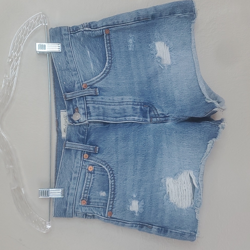 Madewell Relaxed Denim Shorts in Homecrest Wash: Ripped Edition Size 24 MC641
